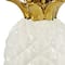 CosmoLiving by Cosmopolitan White Porcelain Modern Decorative Pineapple, 10&#x22; x 4&#x22; x 4&#x22;